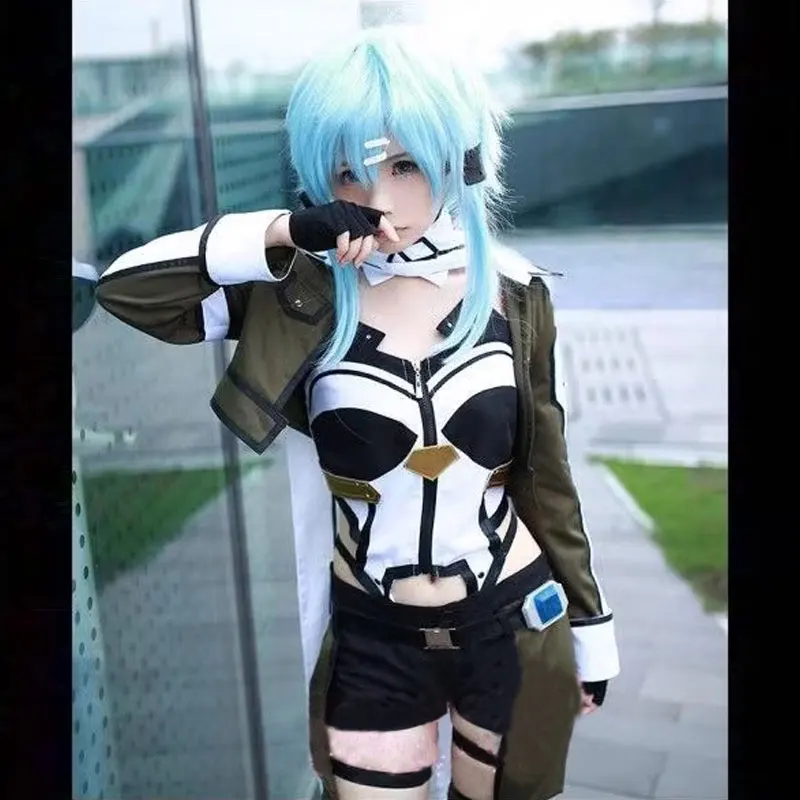 

Anime Sword Asada Shino Cosplay Costume Gun Gale Women Uniform Halloween Costumes Custom Size