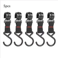 1/5pcs Black Rack Tool Detachable Finishing Hook Pot Pan Hanger Outdoor Camping S-Shaped Hanging Hooks Storage Buckle 6