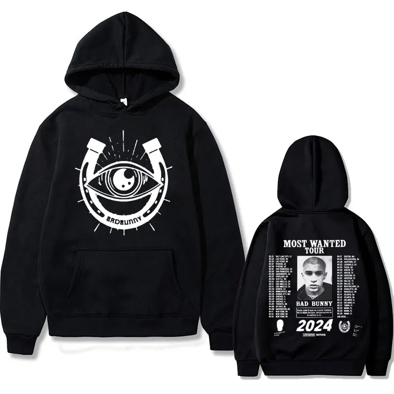 

Hip Hop Rapper Bad Bunny 2024 Most Wanted Tour Hoodie Men's Nadie Sabe Lo Que Va A Pasar Manana Album Oversized Hoody Sweatshirt