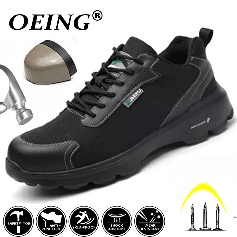 Men woman Couple Work shoes Couple Breathable lace-up Steel Toe Anti-smashing anti-piercing Casual safety Boots insulation 2022