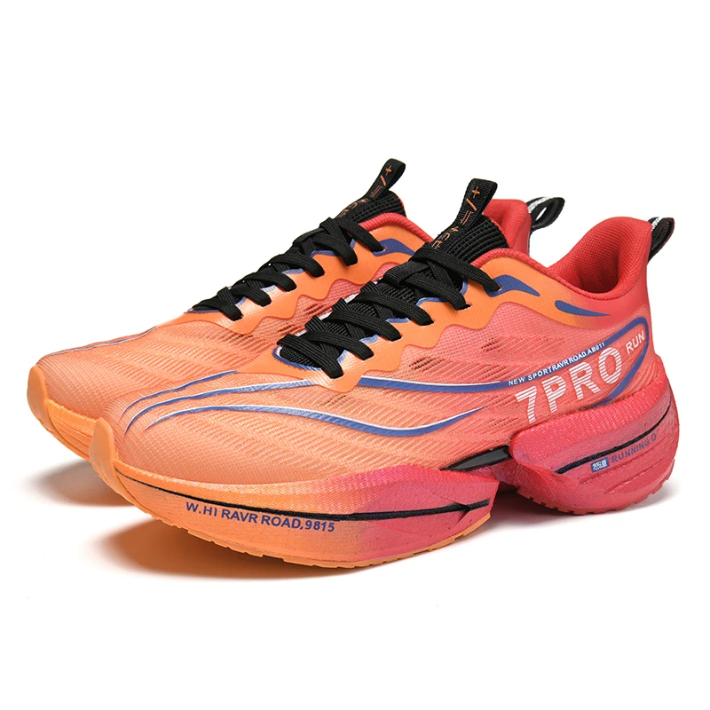 Nowe męskie tenisówki z płytą węglową Outdoor miękka podeszwa siatkowe buty sportowe buty do biegania lekkie antypoślizgowe buty do tenisa na co dzień dla par — zdjęcie 2