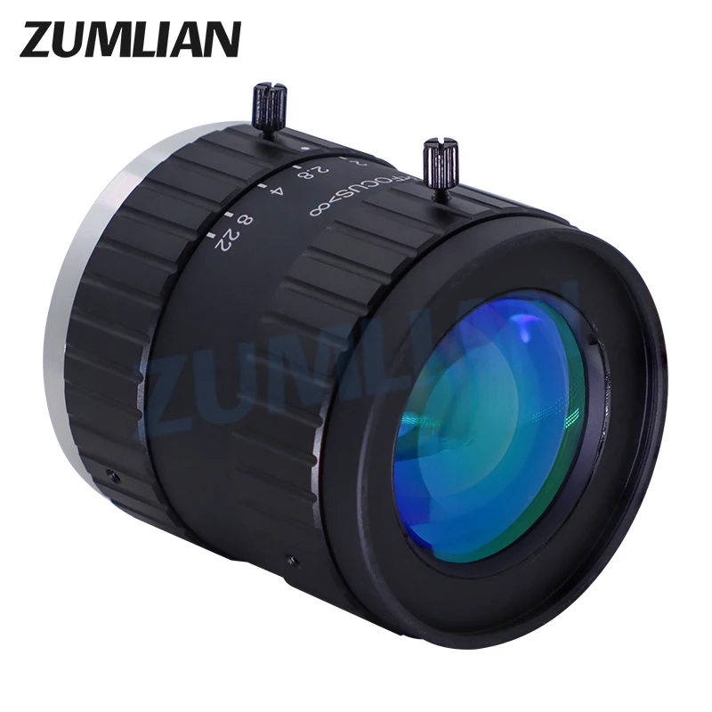 

ZUMLIAN 35mm lens NIR camera 700-1700nm c-mount 1'' cmos low distortion 5mp machine vision F1.4 big aperture fa lenses