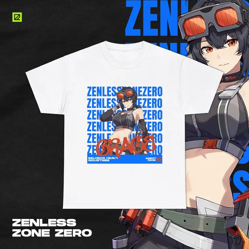 Grace Themed Streetwear Shirt, Zenless Zone Zero, ZZZ, Otaku, Unisex tee, Anime, Apparel, Gamer Merch, Cotton Tee, Great for Gif