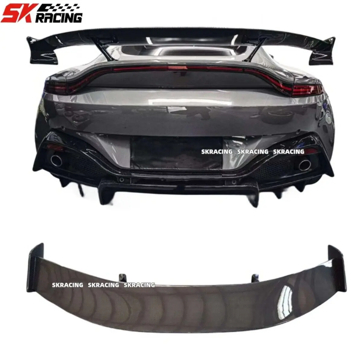 

Fits Aston Martin Vantage F1 2018-2023 Dry Carbon Fiber Rear Trunk Lip Spoiler Wing Car Accessories