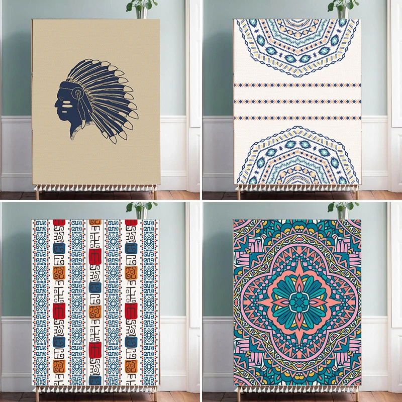 Bohemian Style Kitchen Cabinet Cover Curtain Velcro Cabinet Dustproof Self-Adhesive Kitchen Cover Curtain Cabinet Curtain
