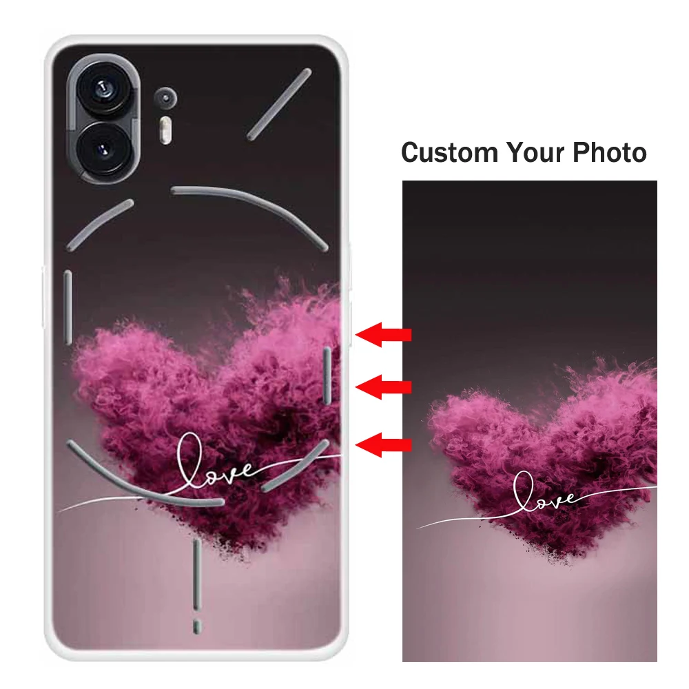 Custom Personalized Cases For Nothing Phone 2 (2) II DIY Cover For Nothing Phone 1 (1) Design Photo Picture TPU Transparent Case