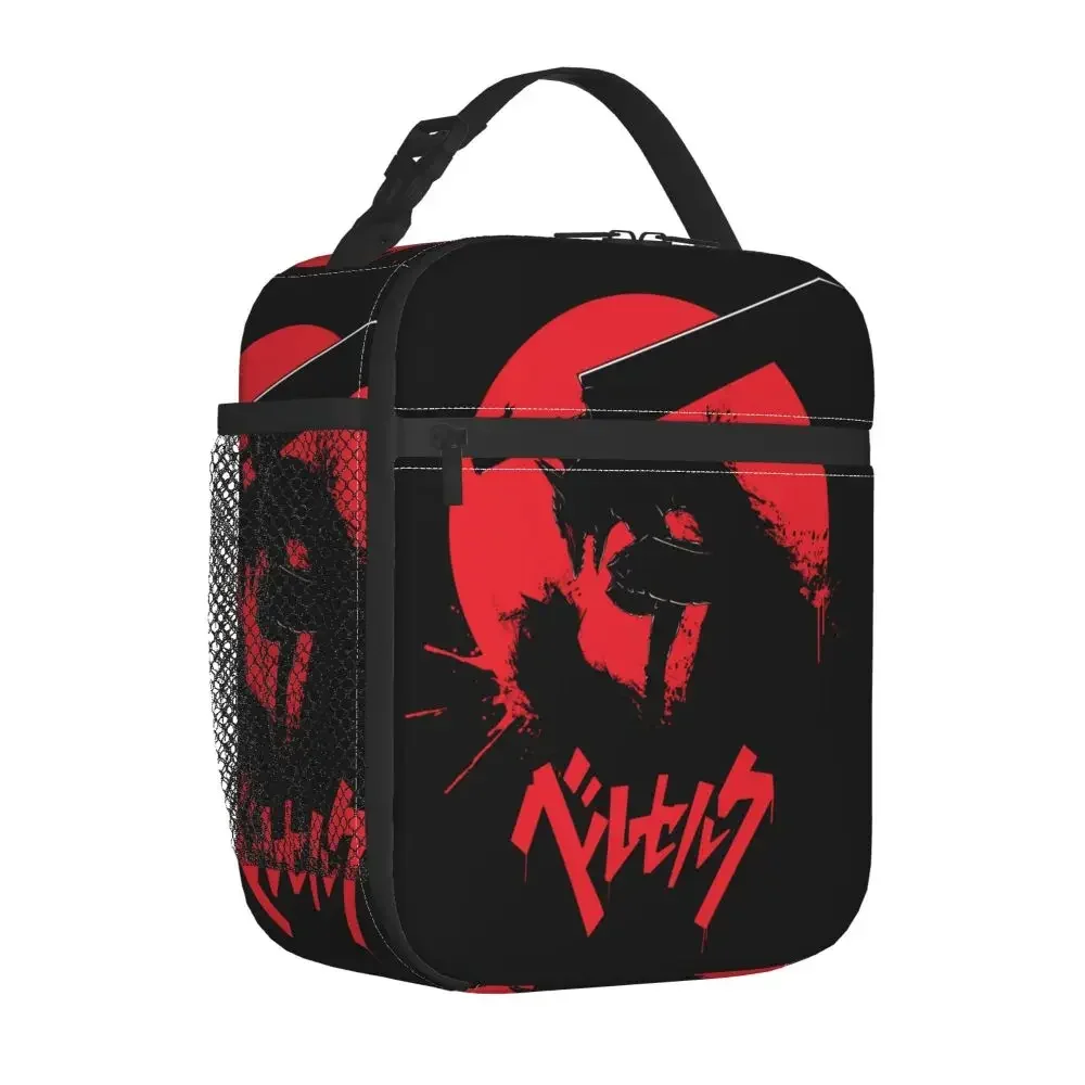 Berserk Sacrifice Mark Demon Insulated Lunch Bags for Outdoor Picnic Sword And Magic Comics Thermal Cooler Bento Box Women Kids