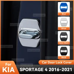 For KIA SPORTAGE 4 2016-2021 2020 Accessories Car Door Lock Protect Cover Emblems Case Stainless Steel Decoration Protection