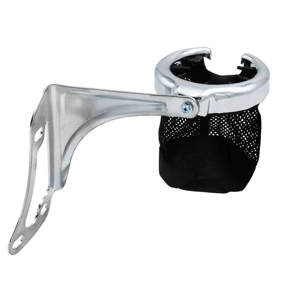 Motorcycle Chrome Rear Drink Cup Holder Passenger Metal For Harley Road Electra Glide Tri Glide Ultra Classic FLHTK FLHTCU