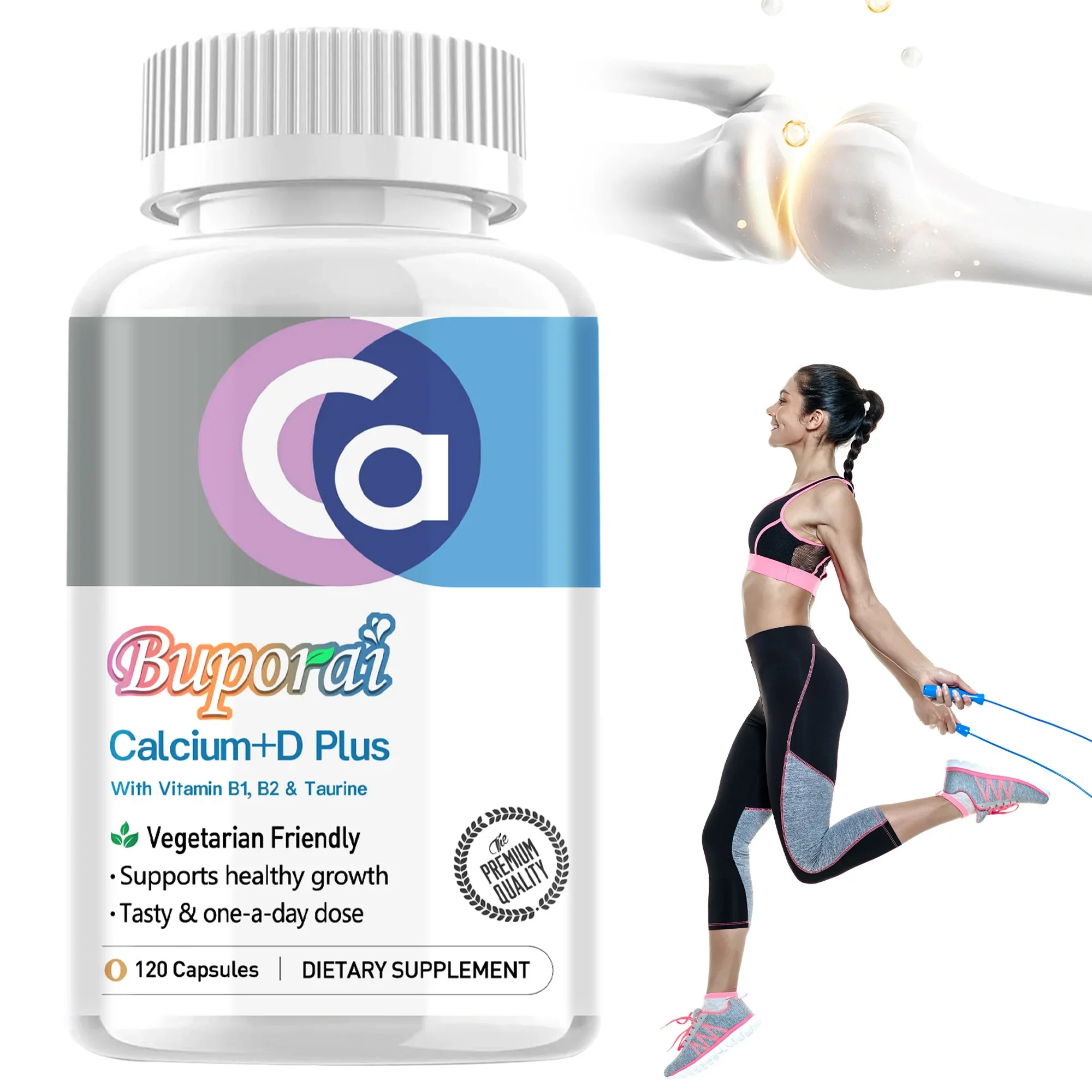 Calcium + Vitamin D - Enhances Immunity, Promotes Calcium Absorption, Dental and Bone Health, Heart and Blood Vessel Health