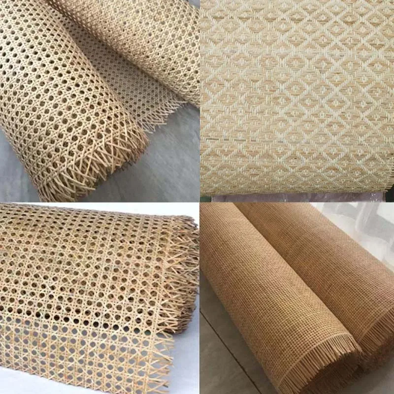 

35/40/45/50cm Width Indonesian Cane Webbing Roll Natural Rattan Weaving Material For Home Chair Table Ceiling Cabinet Decoration