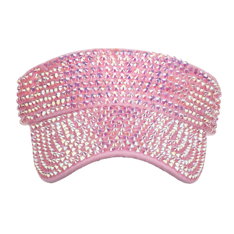 Spring/Summer New Arrival: Diamond-Embellished Outdoor Casual Golf Visor Hat