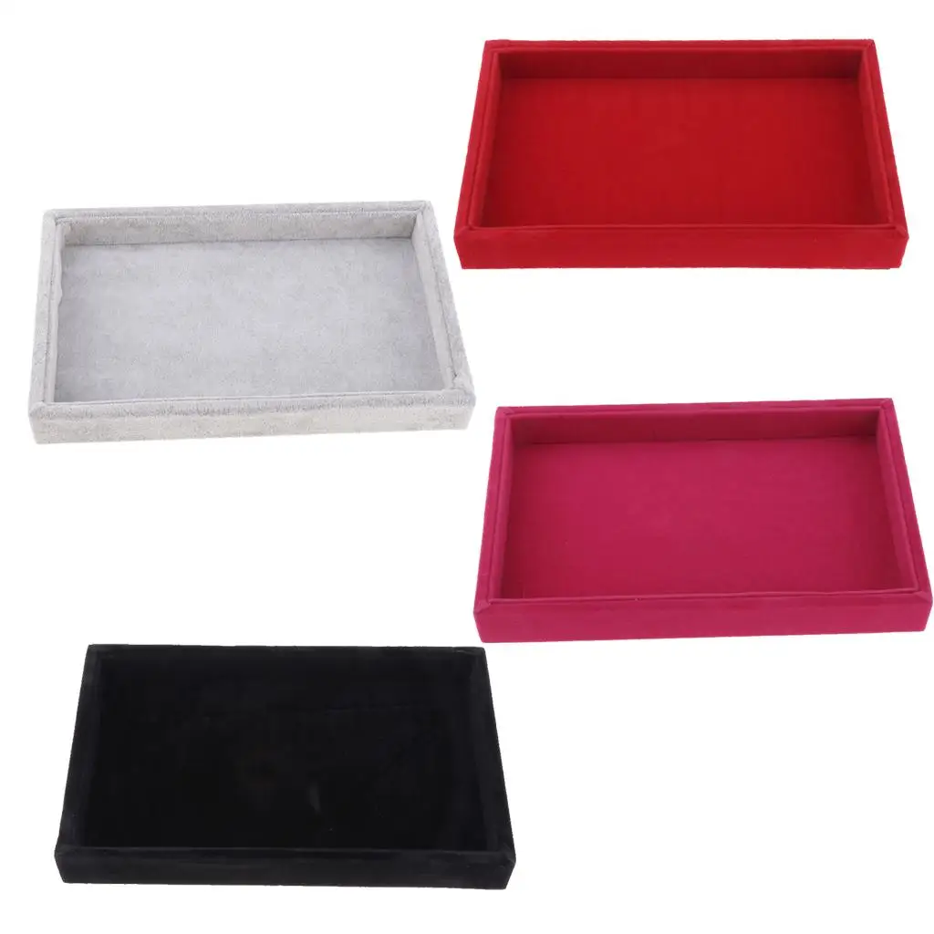 Jewelry Earring Bracelet Display Trays Organizer Holder Box Case Made of Velvet Stand Presentation Board