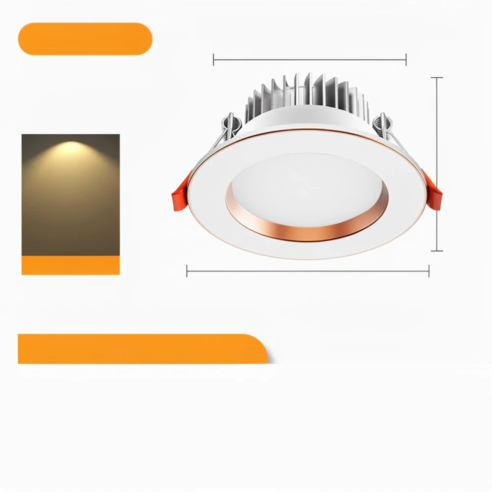Premium LED Downlight Full Spectrum Recessed Ceiling Light High Brightness Indoor Spot Lighting For Modern Decoration