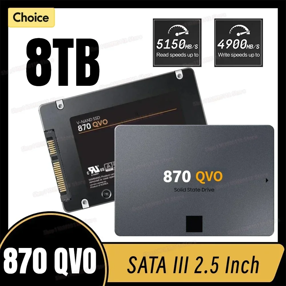 SSD 870 QVO Original 4TB 2TB 1TB Internal Solid State Drive Memory Storage Hard Drive Disk 2.5 Inch Sata3 Gaming For PC Laptop