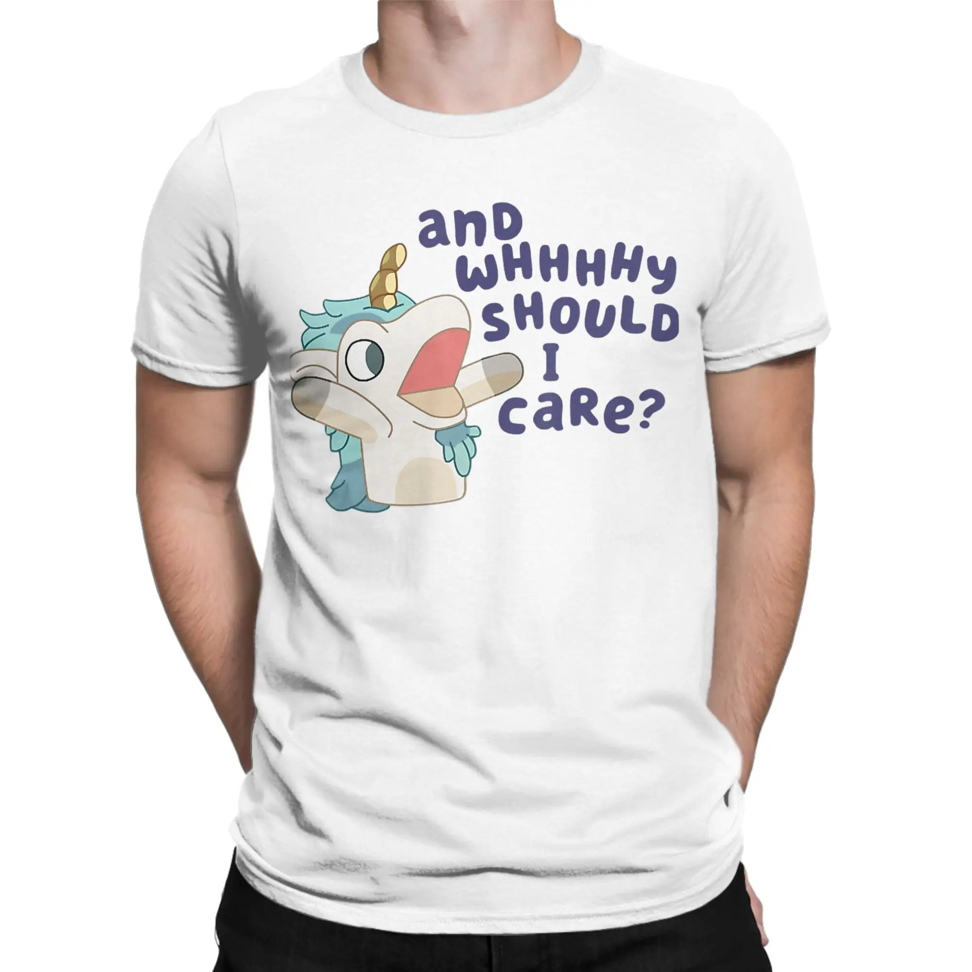 Unicorn AAAANNNDD Why Should I Care T Shirt Summer  Cotton T Shirts For Men Harajuku Custom DIY Tshirt Short Sleeve Top Tees