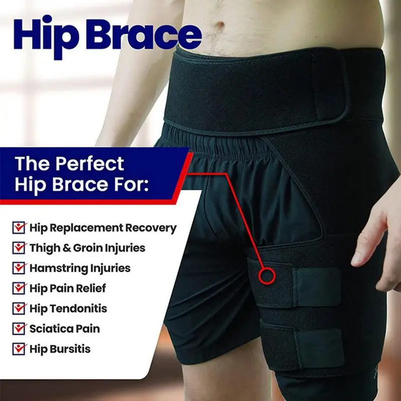 Groin Hip Brace Thigh Support Compression Wrap Belt Adjustable Sport Protect For Hamstring Muscles Joints Bodybuilding Women Men