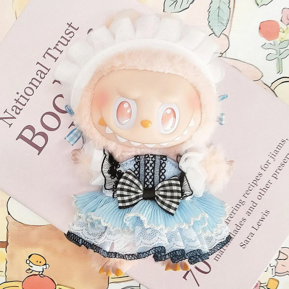 Para muñeca Labubu V1 V2 V3 de 15-17cm, decoración de muñecas multiestilo de dibujos animados, Mini atuendo, ropa, accesorios para muñecas