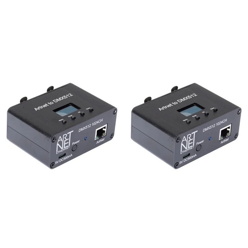 A92Z 2X Artnet DMX 512 Interface de controlador de iluminação Ethernet, 2 universos