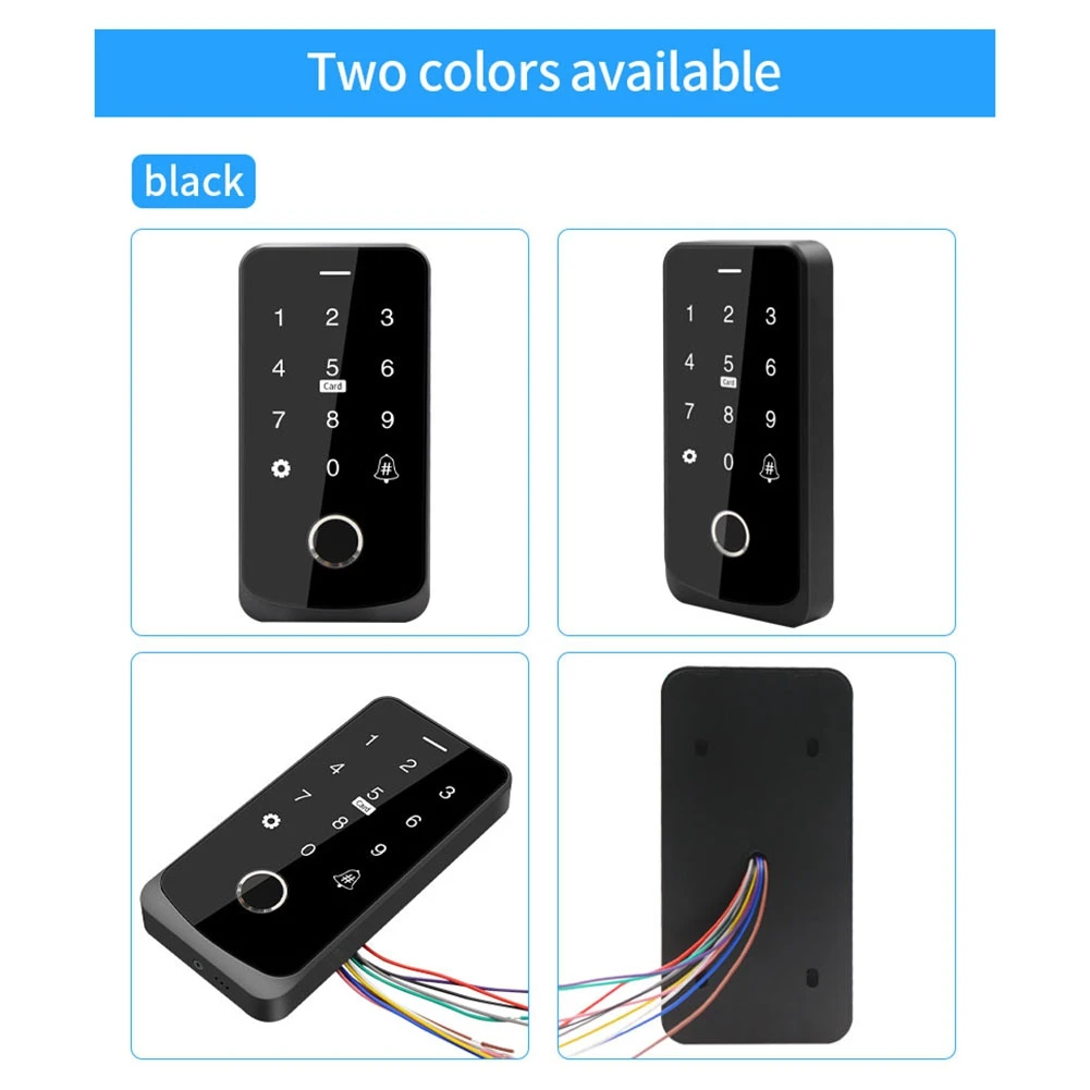 Tuya APP Access Control Keyboard Bluetooth Remote Control RFID IC M1 Card Fingerprint Access Keypad TF9-Tuya