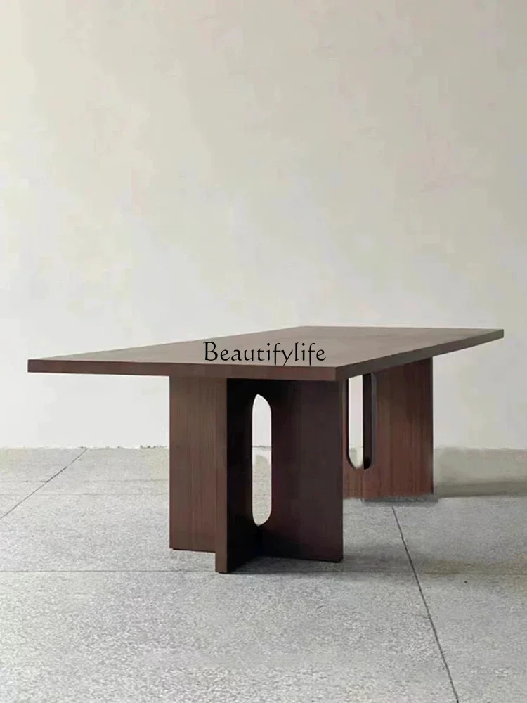 

yj32 Creative all-solid wood designer negotiation table Simple long table Modern style workbench