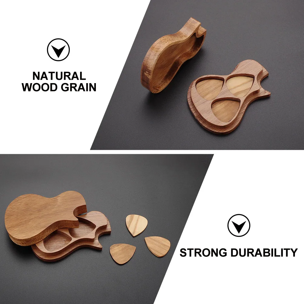 

1 set Natural Olive Wood Guitar Handmade Wear Resistant Guitar Accessories Storage for Guitarists Music