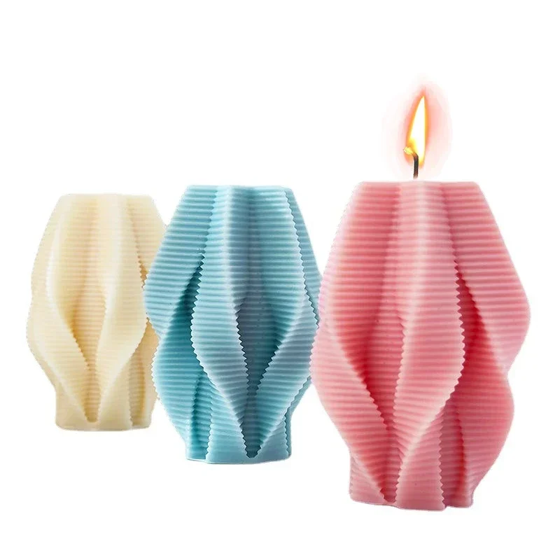 2026New Spiral Astral Pillar Silicone Candle Mold DIY - Circular Geometry Soap Resin Clay Crafting Mold for Art Craft Home Decor