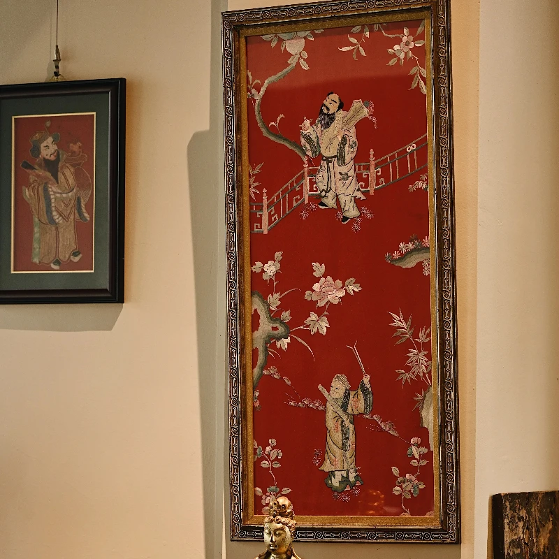 Eight immortals hanging screen wood carving cultural and play collection handicrafts decoration gift