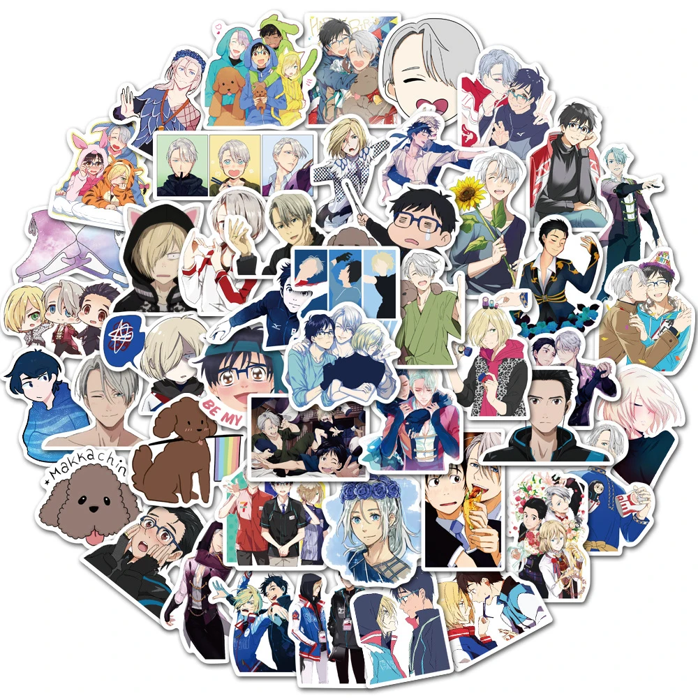 

10/30/50/100pcs Cartoon Yuri On Ice Stickers Anime DIY Stationery Laptop Luggage Guitar Cool Waterproof Graffiti Sticker Kid Toy