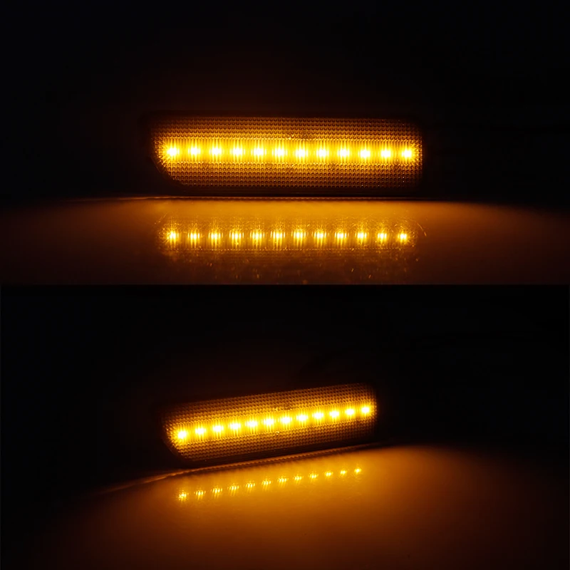 Smoked Lens Amber LED Front Bumper / Fender Side Marker Lights For 1999-2005 Volkswagen MKIV Golf MK4 GTI/R32 Gen4 Jetta Cabrio view 4