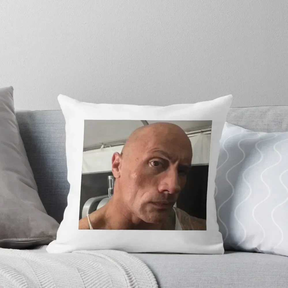 

Dwayne The Rock Johnson eyebrow raise meme Throw Pillow pillow pillowcase Sofa Pillow Cover