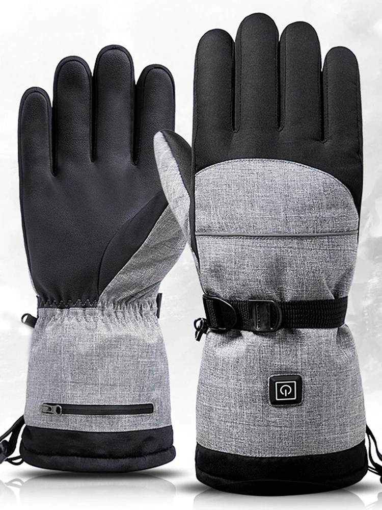 AliExpress ALLOYSEED Winter Heated Gloves Men Women Thermal Skiing Cycling Gloves Full Finger Touchscreen Outdoor Riding Skiing Heating Gloves Mitten