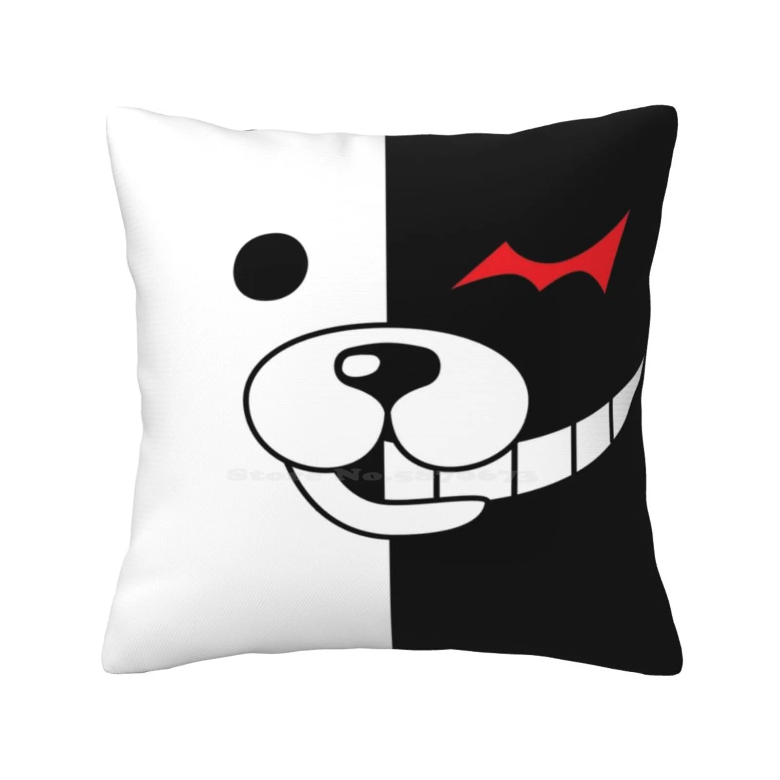 Danganronpa-Monokuma Home Sofa Car Cushion Cover Pillowcase Monokuma Danganronpa Dangan Ronpa Monomi Hope Vs Despair Despair Vs