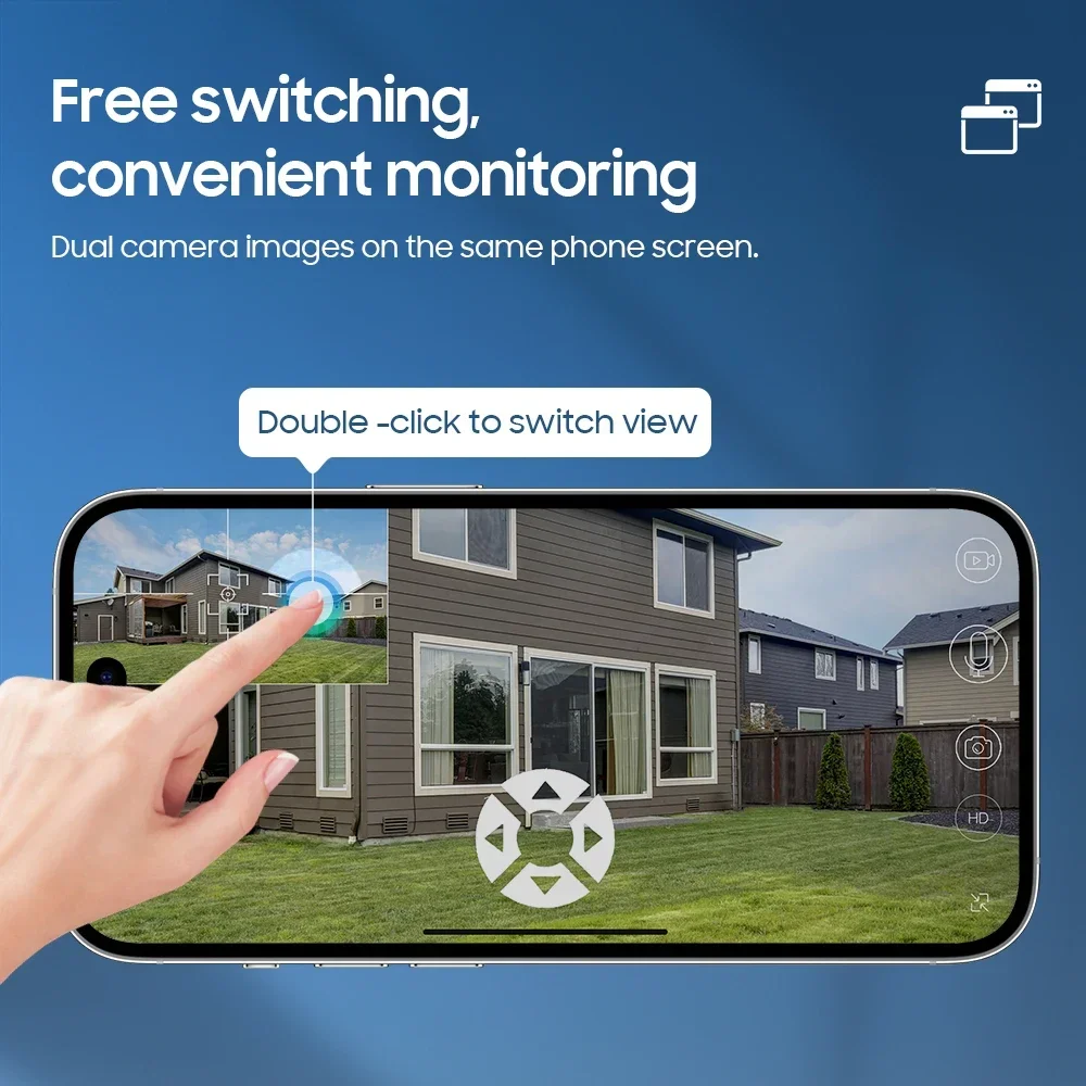 4G GSM Sim Card Dual Screen Display PTZ Linkage Alarm Smart Auto Tracking Solar Camera Outdoor Alarm Wifi CCTV 4G Solar Camera
