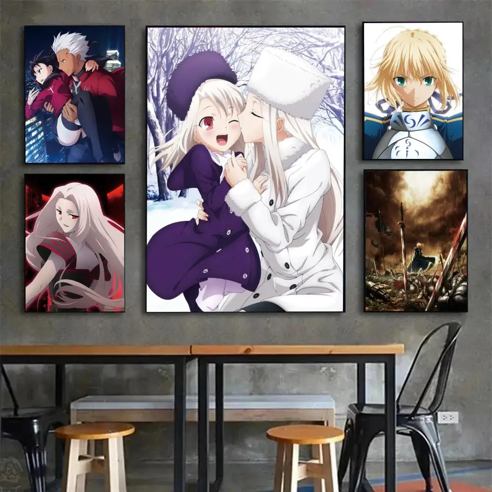 Fantasy Cartoon Anime F-FateStay N-Night Poster Poster Painting Wall Art Mural for Living Room Home Decor and Gifts