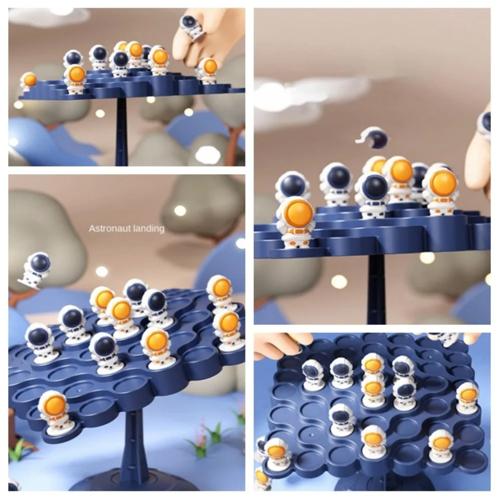 Juego de árbol de equilibrio de astronauta educativo, tablero de equilibrio interactivo para padres e hijos, rompecabezas de astronauta Montessori