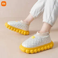 Xiaomi à prova dwaterproof água inverno quente dos homens das mulheres chinelos de pelúcia antiderrapante algodão dupla pele interior ao ar livre envoltório casa grossa sola casais sapatos