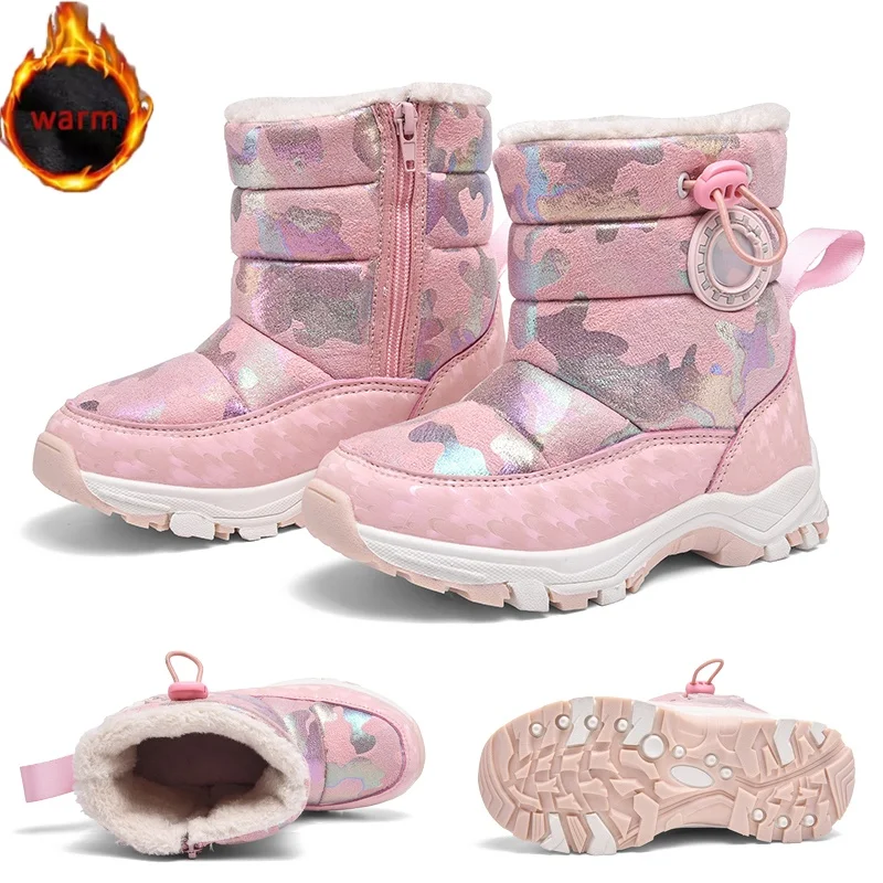 

Hot Sell Children's Boots Girls Snow Boots For Boys Fashion Sneakers Winter Outdoor Kids Warm Snow Boots Fashion Sport Shoes