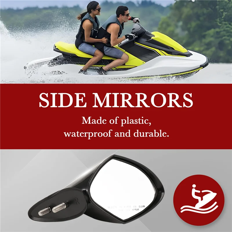 

Motorboat Rearview Mirror Jet Ski Mirror Accessories For Yamaha Waverunner VX 110 Deluxe Sport Cruiser EX EX R