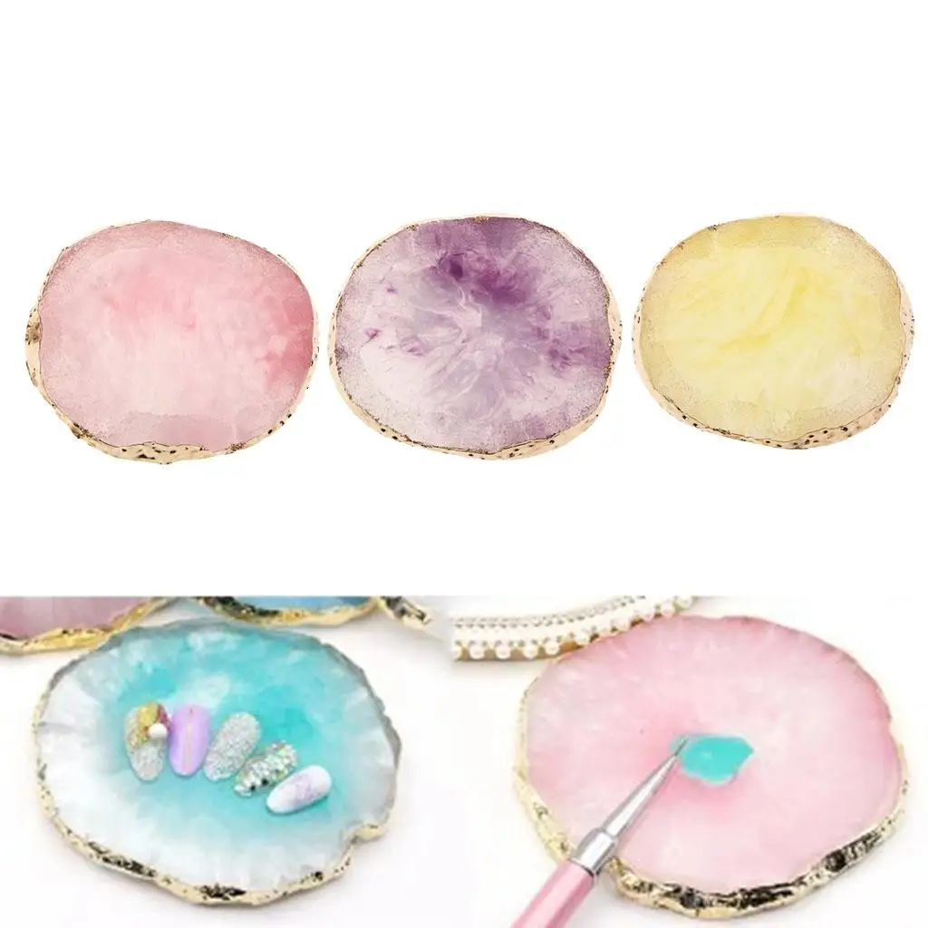 Imitation Agate Nail Art Palette Body Face  Coaster Cup