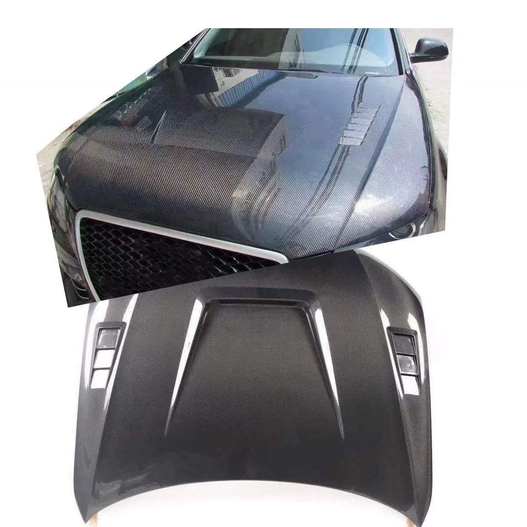 accesorios para autoCarbon Fiber Hood Engine Cover Bonnet For A4 RS4 A4 B8 A4 B8.5 2007 - 2015 Vent