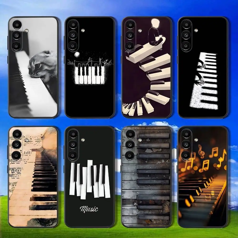 

Music Piano Keyboard Phone Case For Samsung Galaxy A13,A21s,A22,A31,A32,A52,A53,A71,A80,Soft Black Shell