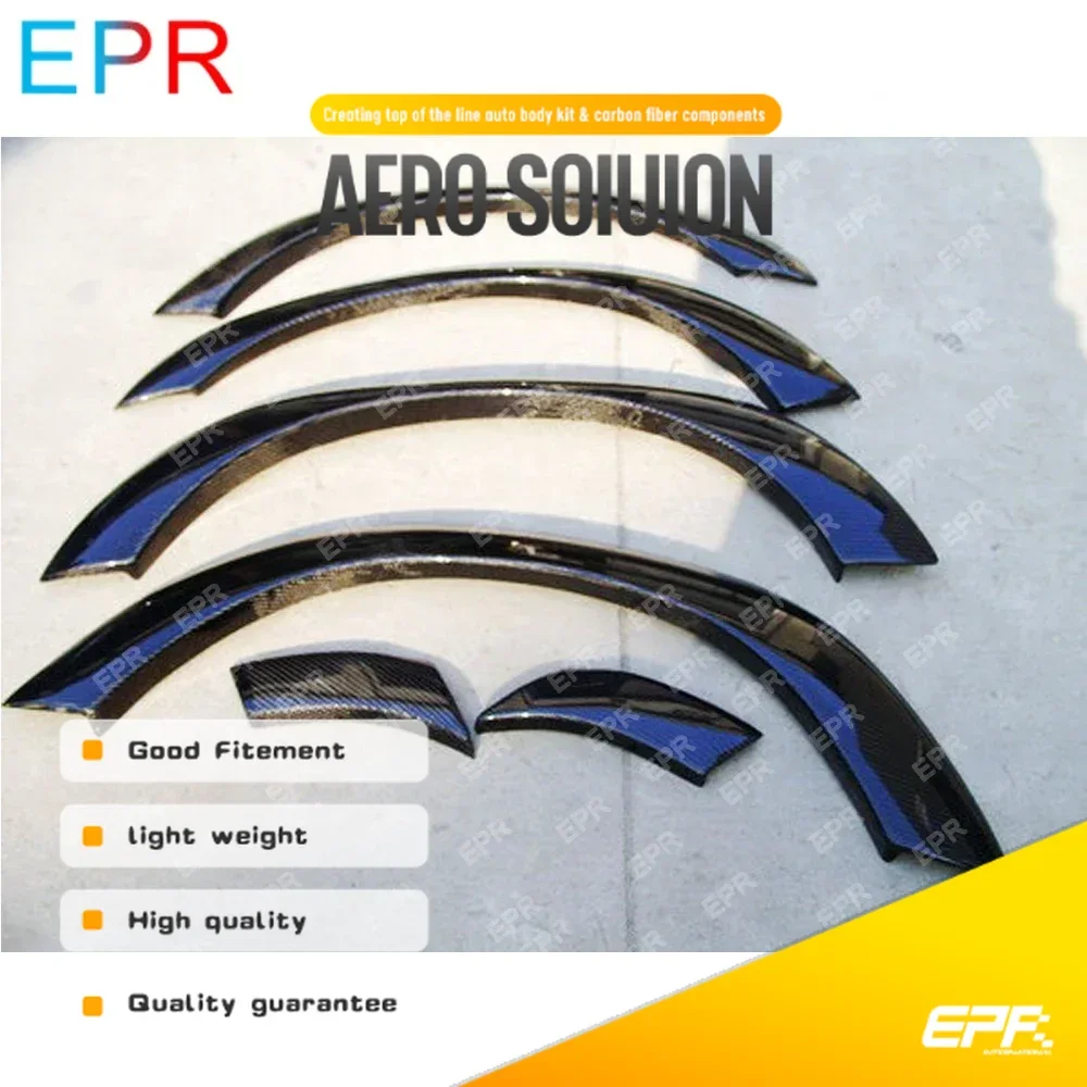 Arcos de rueda de fibra de carbono para Nissan Skyline R33 GTS, Kit de carrocería, pieza de afinación para arcos de rueda GTR R33 GTR 400R (6 piezas)