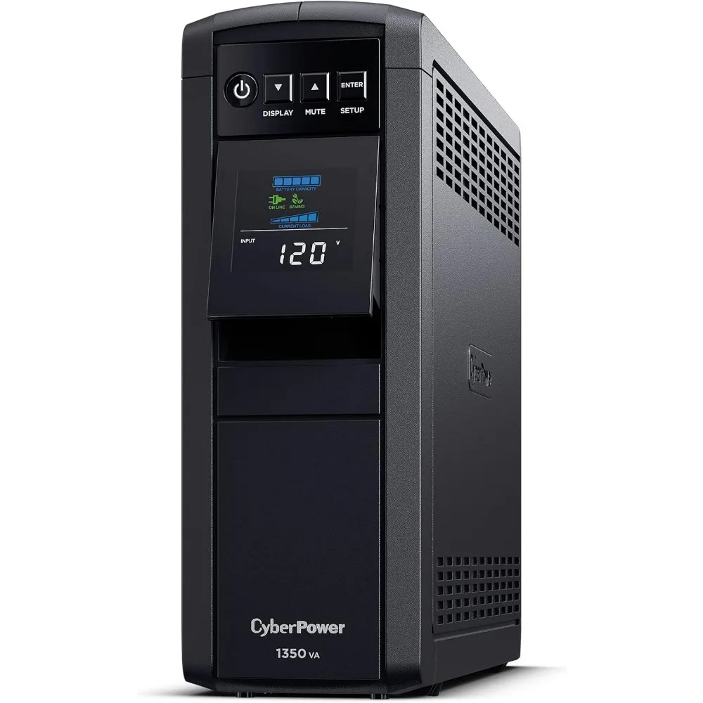 CP1350PFCLCD PFC синусоидальный сигнал UPS System, 1350VA/880W, 12 розеток, AVR, Mini-Tower