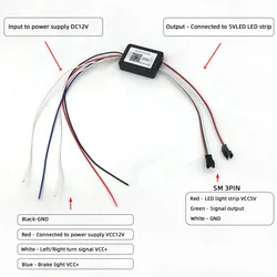 SP800A LED controller indicatori di direzione WS2812b luce di marcia fantasma con APP Bluetooth