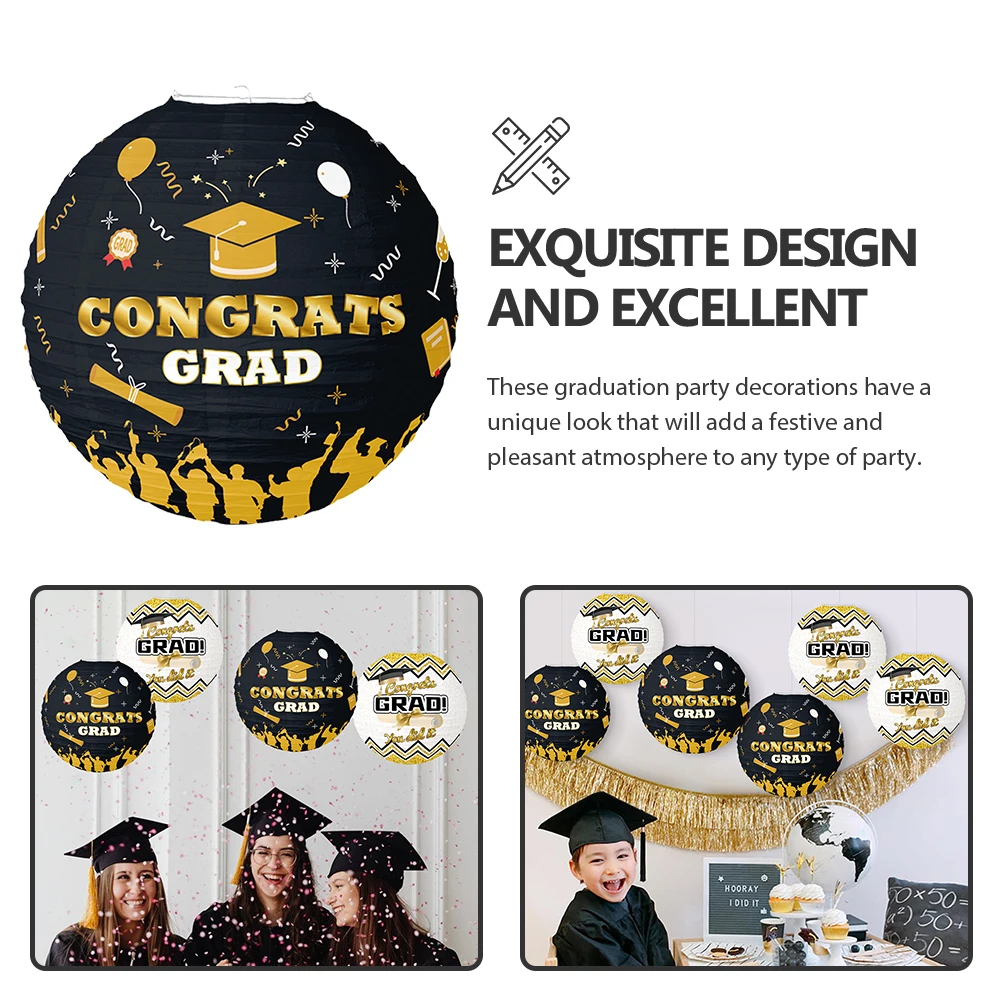 

Paper Lanterns Graduation Season Decoration Hanging Party Lights for Grad Celebration Decorative Festive Accents