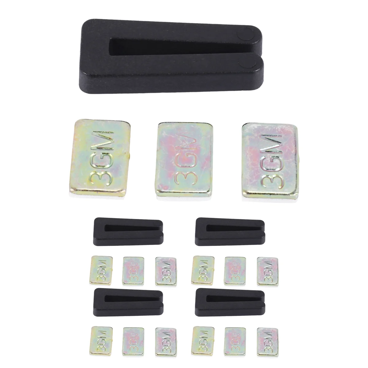 Ceiling Fan Blade Balancing Kit - ชุดเบลดพัดลมเพดาน20ชิ้น, ประกอบด้วยคลิปสมดุลพัดลมยืดหยุ่น5ชิ้นและโลหะติดเองน้ำหนัก3ก. จำนวน15ชิ้น