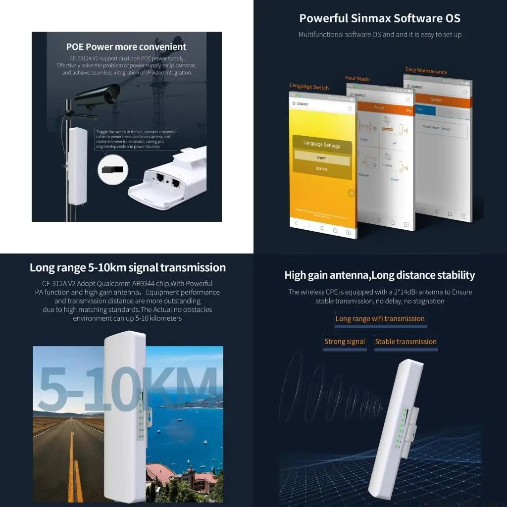 

CFE312A Wireless Repeater 300Mbps Wifi Router Extender Wifi Roteador