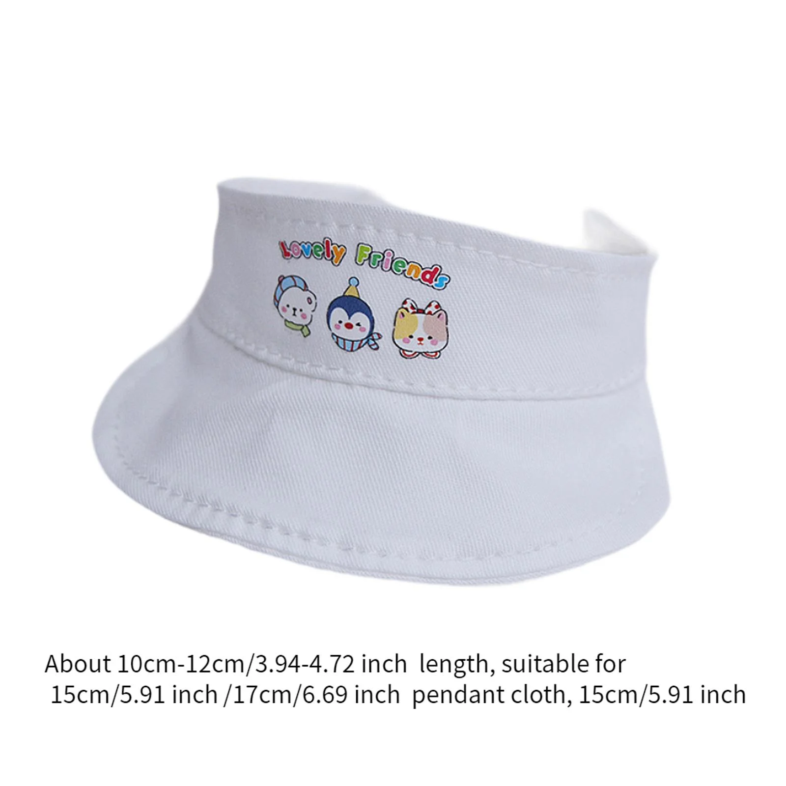 Plush Doll Visor Hat Plush Doll Sun Visor Hat Dress up Your Dolls Photo Props Pretend Play Stylish Doll Accessories Soft