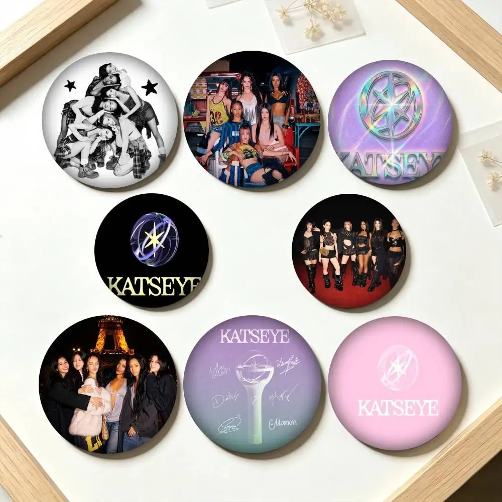 KATSEYE KPOP  K Pop 25 32 44 58 75mm Badges Personalized Round Brooches Pins Accessory Gift